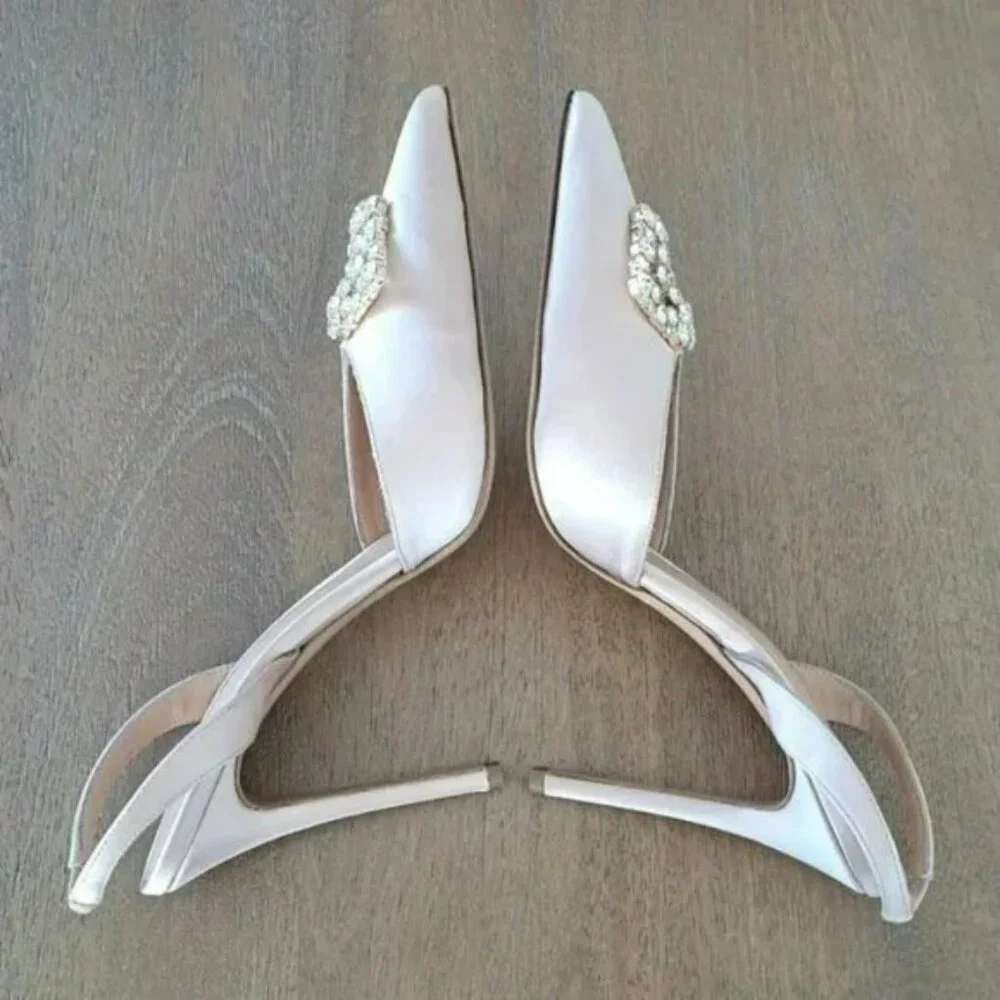 Bruno Magli Moda Pump in Champagne Satin Leather - Size: 10.5 (EU 42)